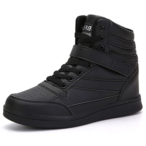 UBFEN Women's Shoes Hidden Wedges 5.5cm Fashion Sneakers Ankle Boots Bootie Platform Heel High Top Casual Sports