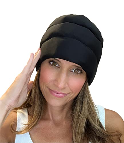 Headache Hat - US Assembly - Long Lasting Ice - Headache Cap Migraine & Migraine Relief Cap - Migraine Cap for Natural Headache Relief - Migraine Mask for Tension & Sinus Relief - Standard Siz...