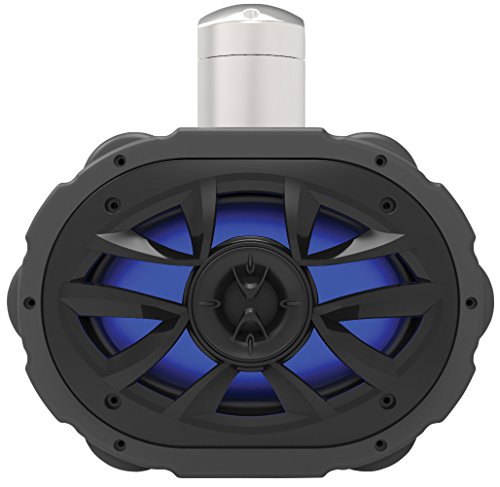 BOSS Audio Systems MRWT69RGB Marine Waketower Speaker System - 600 Watts Of Power, 6 x 9 Inch, Full Range, 2 Way, Multi-Color LED Illumination, Marine grade, Weatherproof, Sold Individually