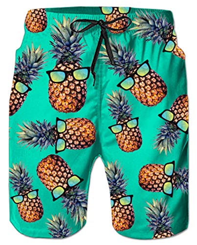 Ahegao Men's Swim Trunks Quick Dry 3D Printed Beach Board Shorts with Pockets Cool Mesh Lining Bathing Suits